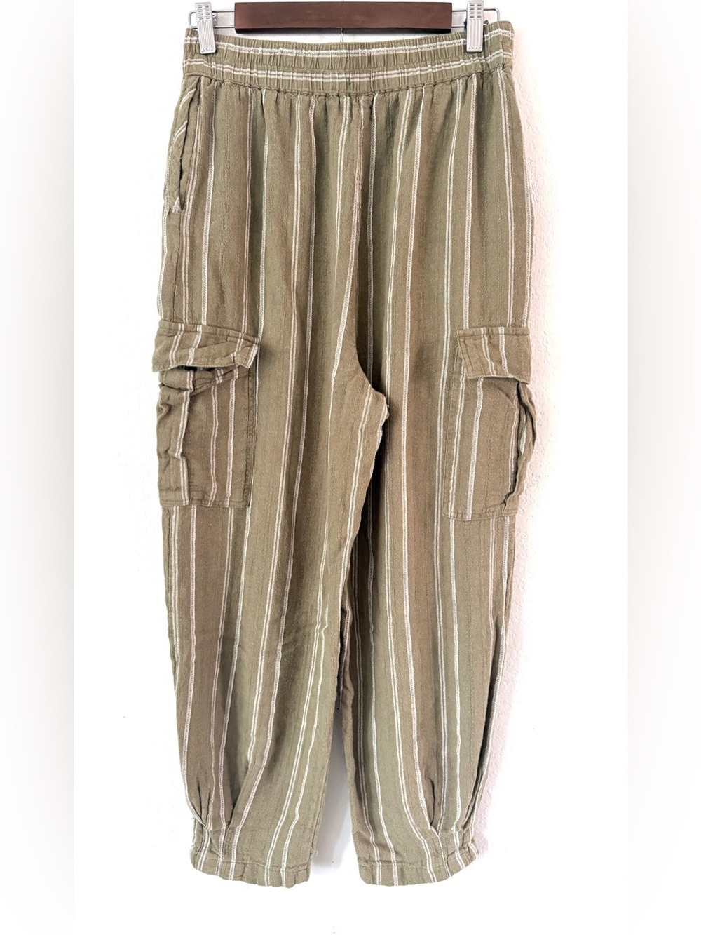 BDG Urban Oufitters Olive-Striped Cargo Pants